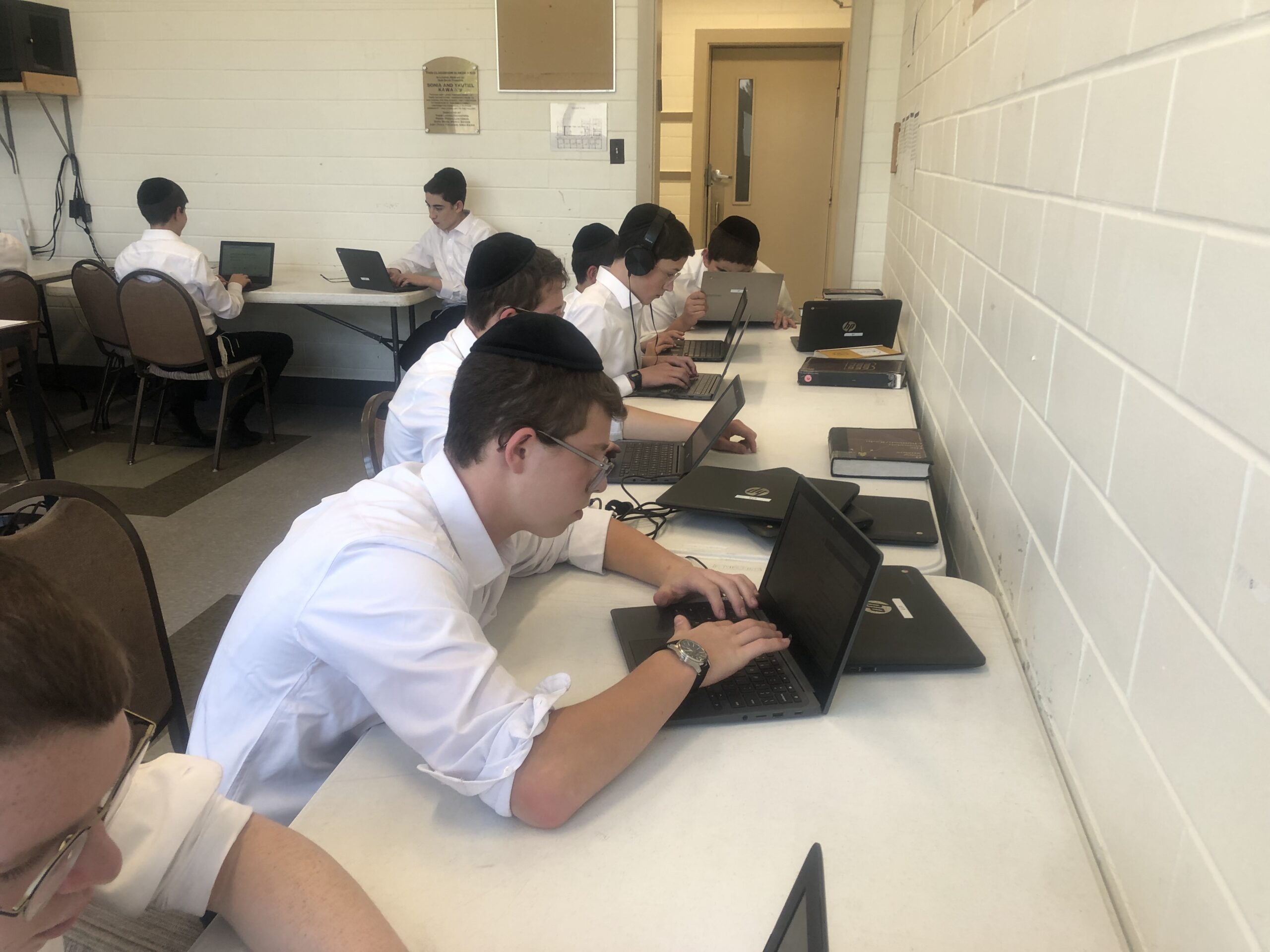 Students engaged in work