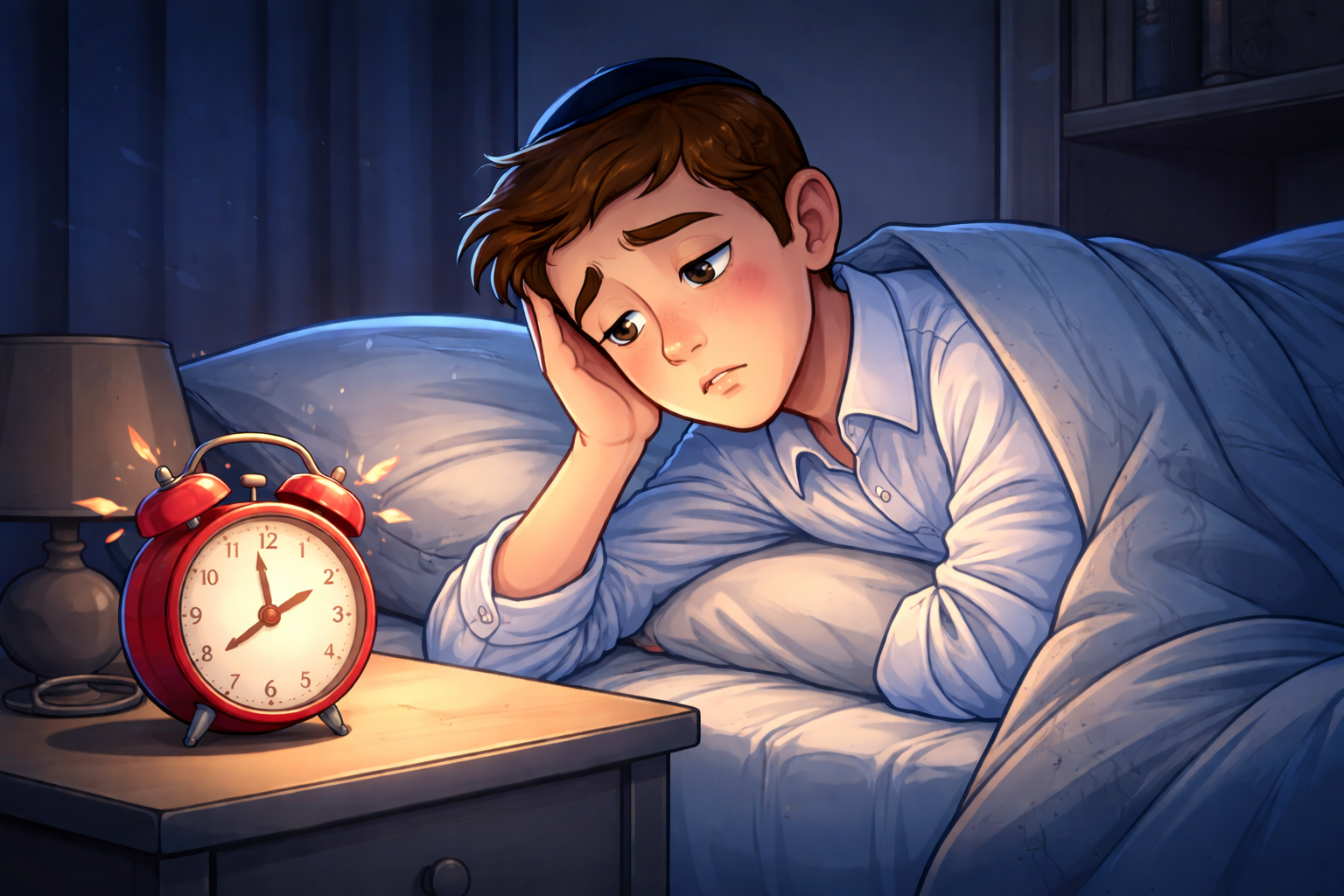 Alarm clock at night