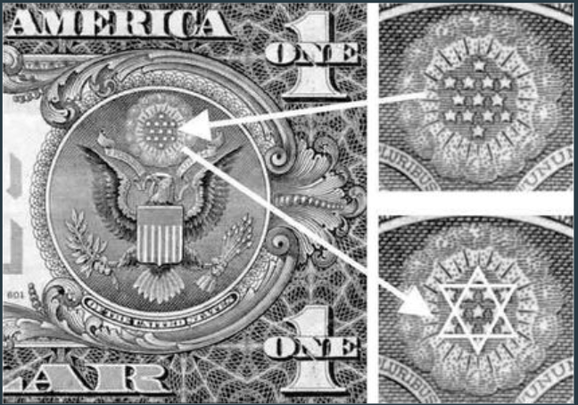 Great Seal stars on the dollar
